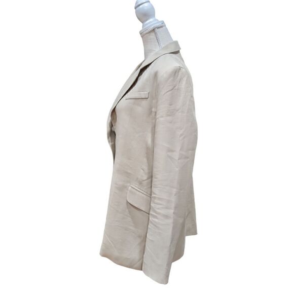 Rachel Zoe Women's Beige Rayon Two Button Blazer Size L - Picture 4 of 10